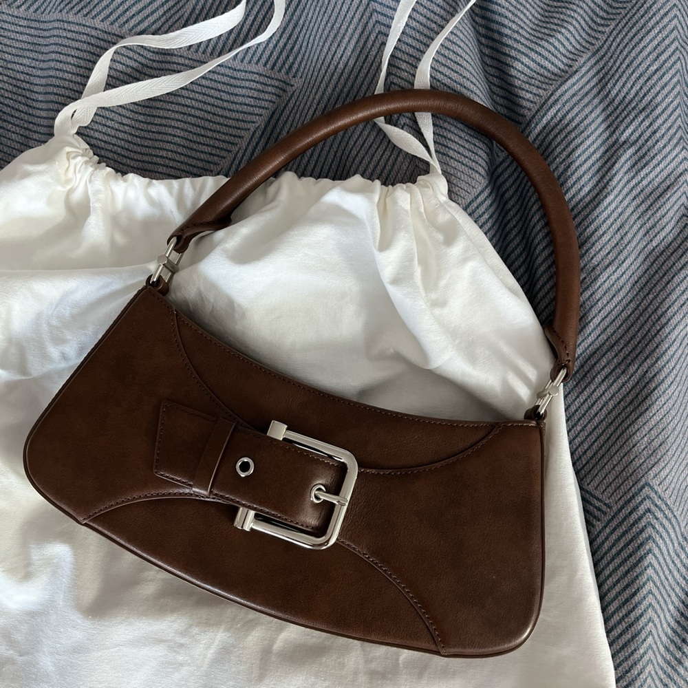 SOLD!!! OSOI belted brocle bag in cognac brown